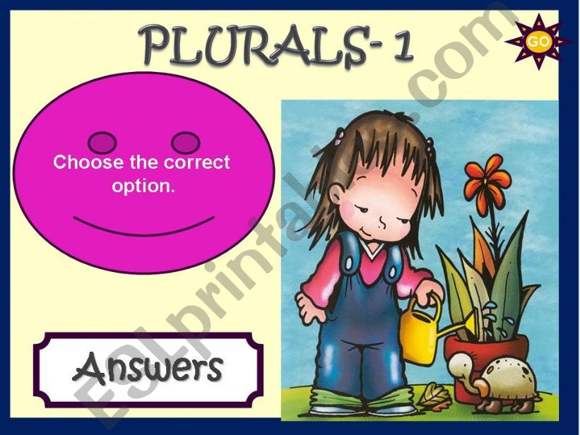 PLURALS - GAME powerpoint