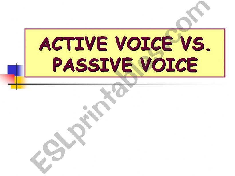 Passive Voice powerpoint