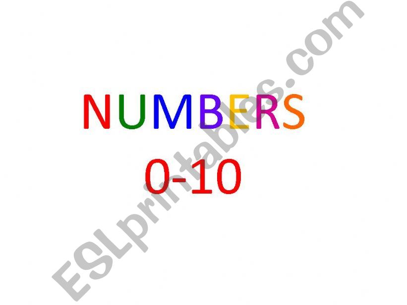 Numbers(0-10) powerpoint