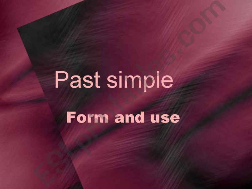 Past simple powerpoint