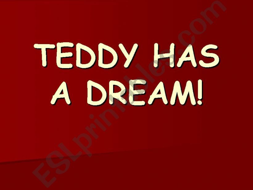 teddy has a dream-about jobs powerpoint