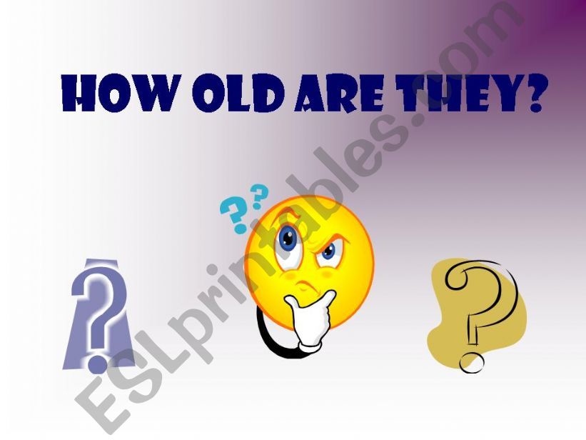 How old are They? powerpoint