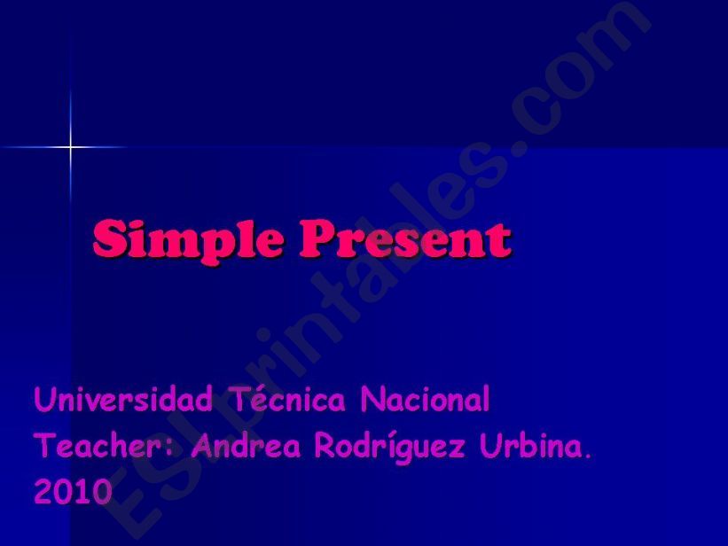 Simple Present Tense powerpoint