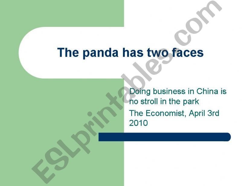 Doing business in China (The Economist, 3rd April p.90)