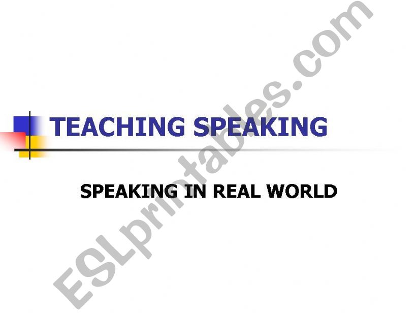 TEACHING SPEAKING 2 powerpoint