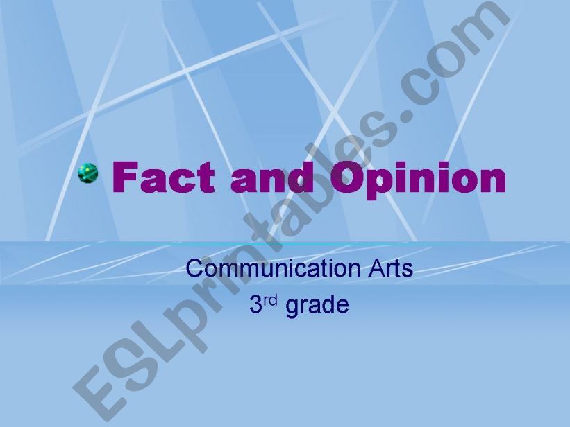 Fact Opinion Power Point powerpoint