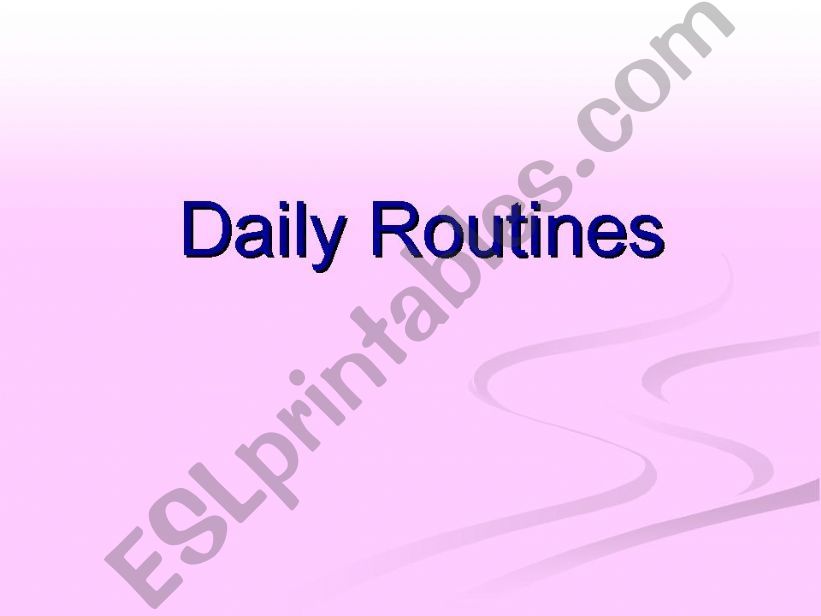 Daily routines powerpoint