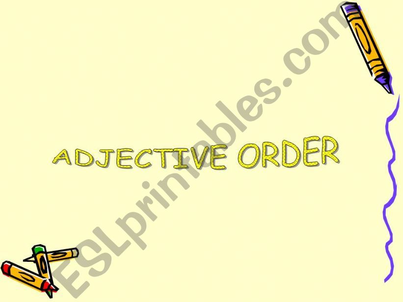 order od adjectives powerpoint