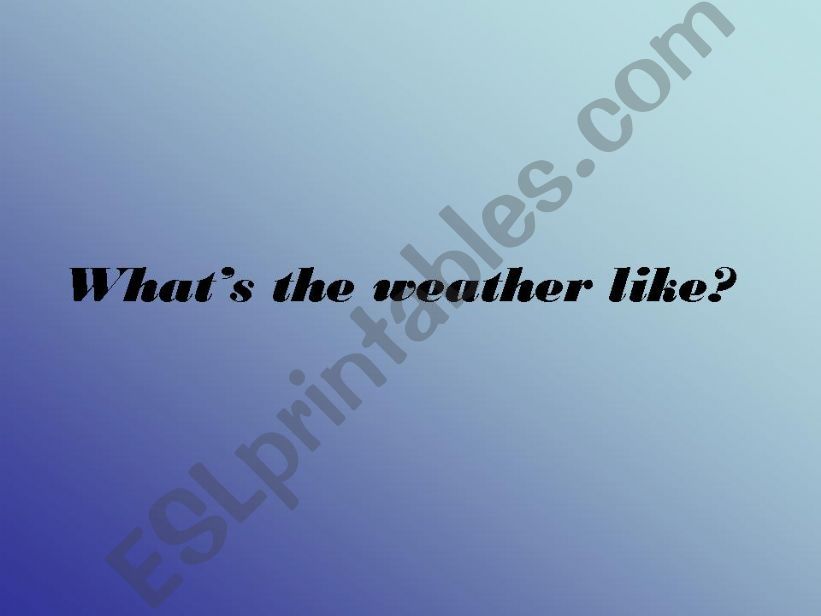 weather game powerpoint