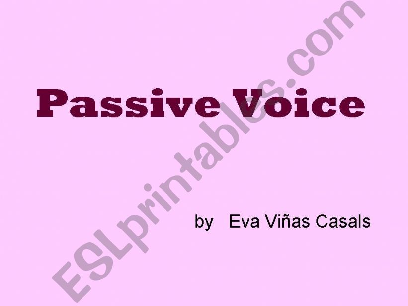 Passive Voice powerpoint