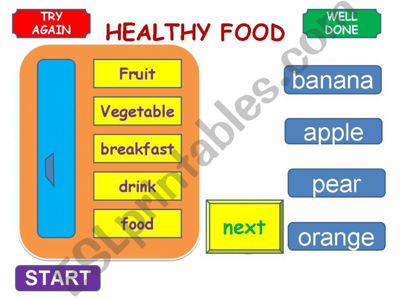 Healthy food(fruit) powerpoint