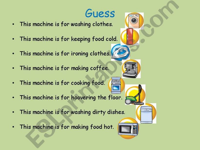 Riddles about electrical appliances