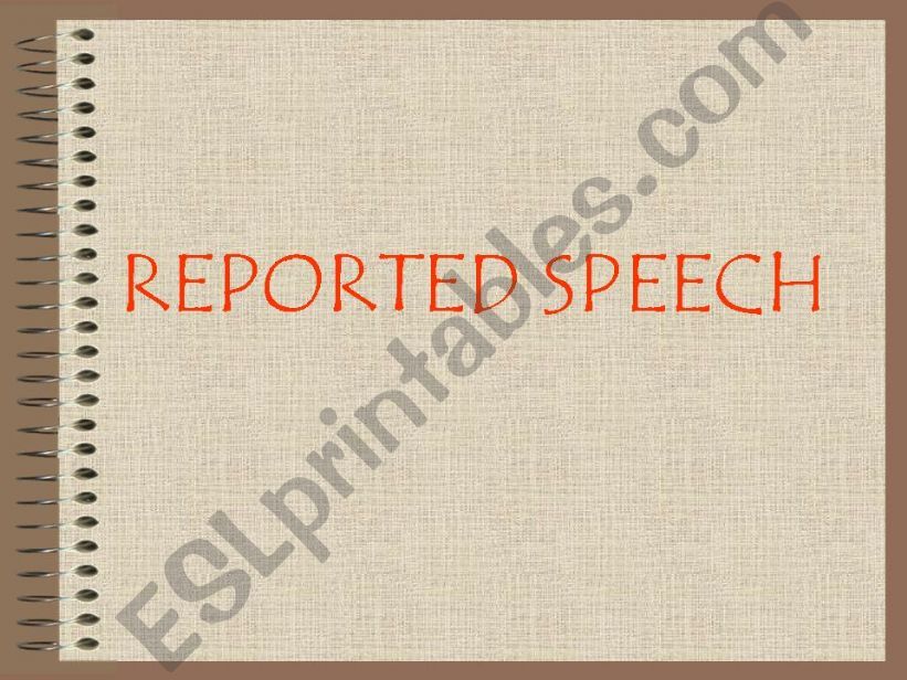 reported speech powerpoint