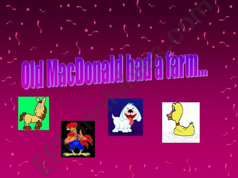 Old Mac donald had a farm...animals song for children !