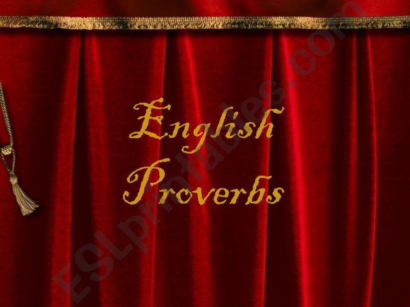English Proverbs powerpoint