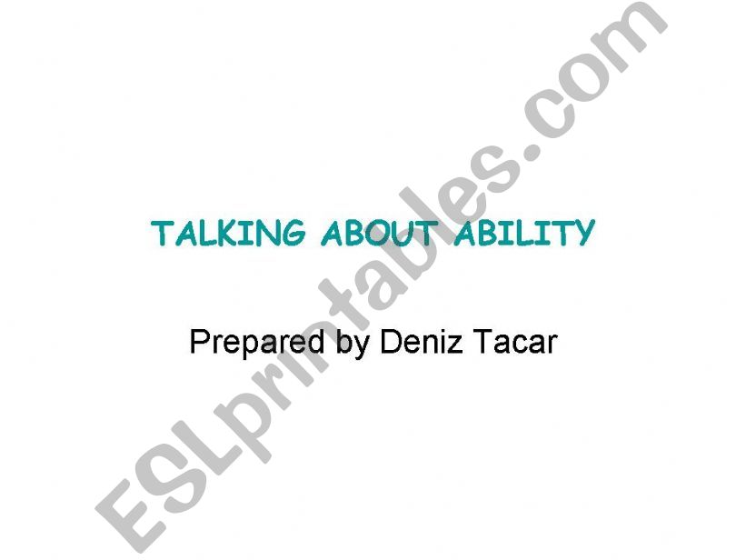 Talking about ability: can, could and the forms of be able to 