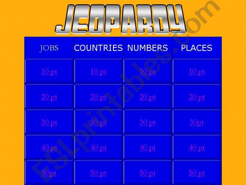 jeopardy ( 1ra part) powerpoint