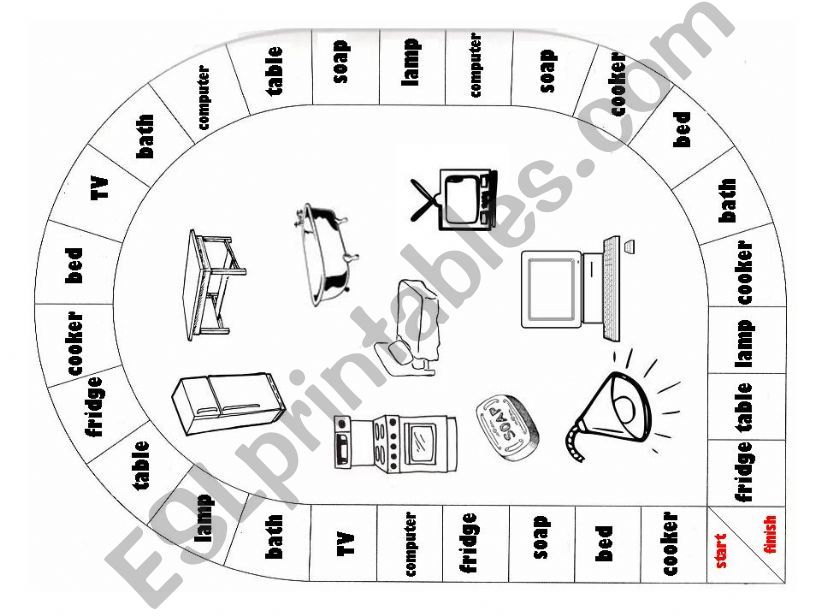 Things in the house-board game