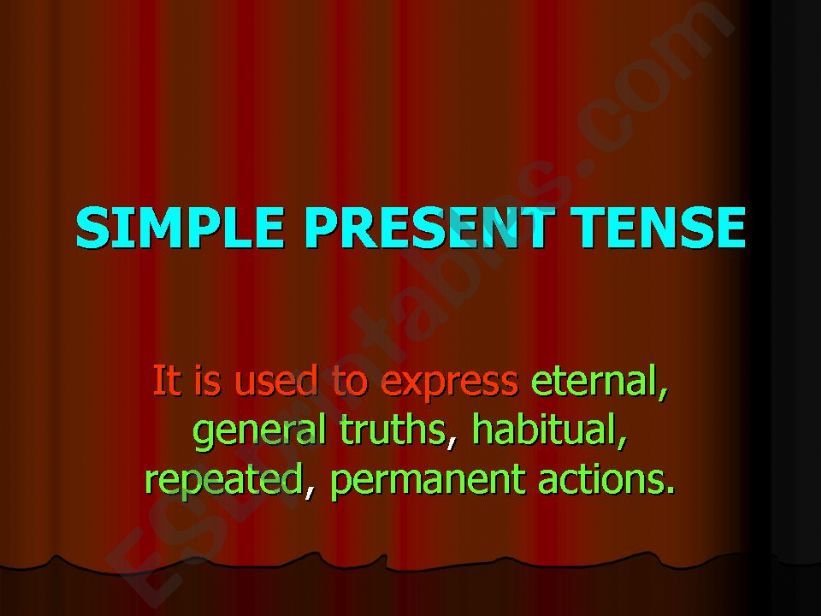 Simple Present Tense powerpoint