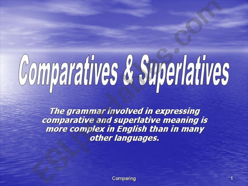 comparatives & superlatives powerpoint