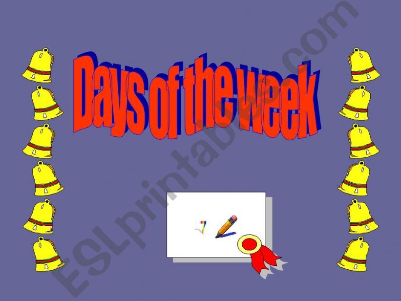 days of the week powerpoint