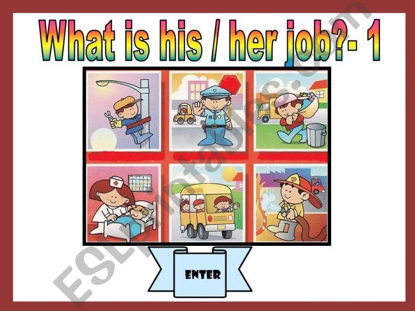 WHAT IS HIS / HER JOB? - GAME (1)