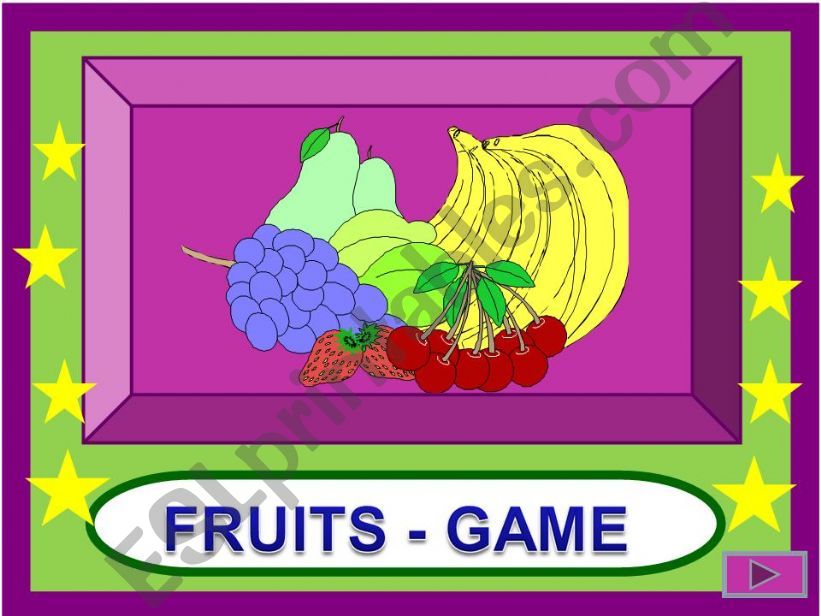 Fruits - Game / Part 1 powerpoint