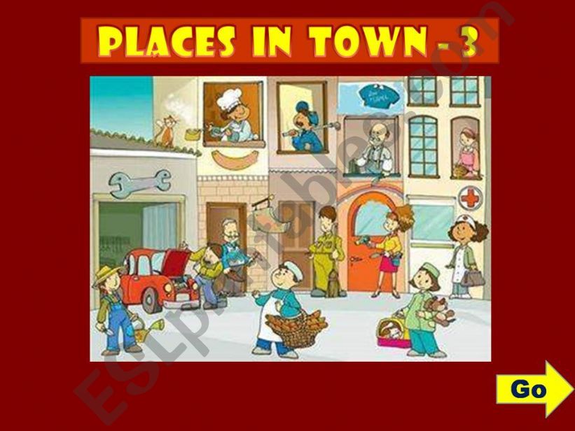 PLACES IN TOWN - GAME (3) powerpoint