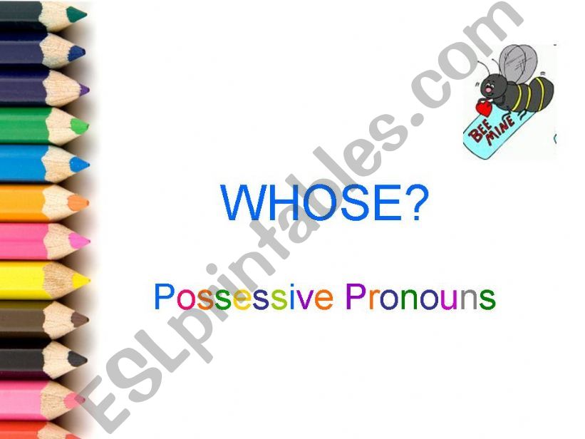 Possessive pronouns powerpoint