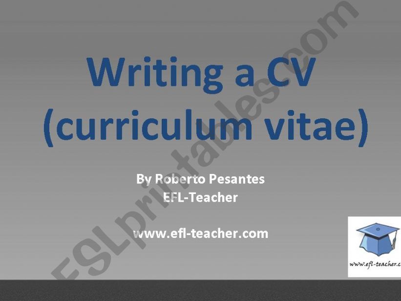 Writing a CV powerpoint