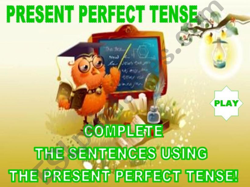 PRESENT PERFECT TENSE - GAME powerpoint