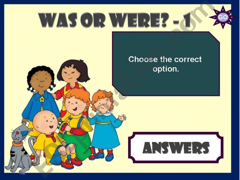 WAS OR WERE? - GAME (1) powerpoint
