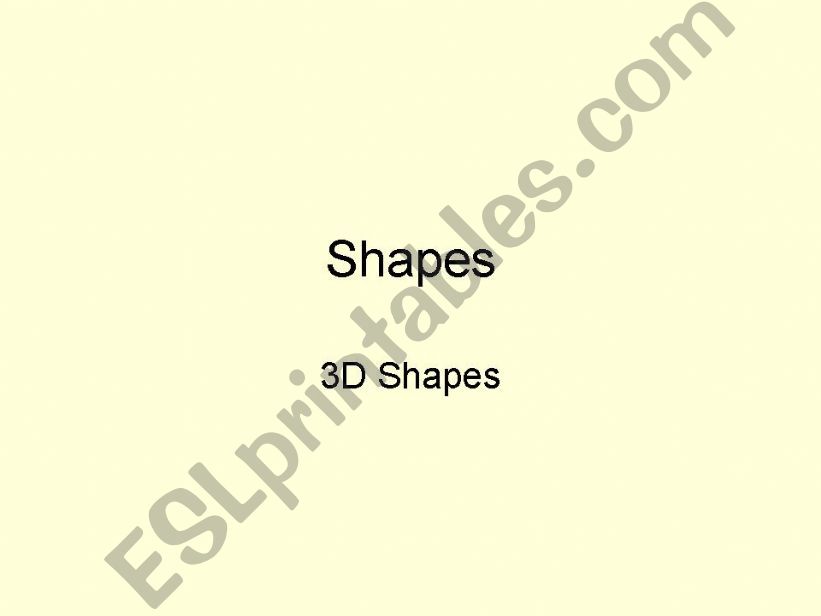 3D shapes powerpoint