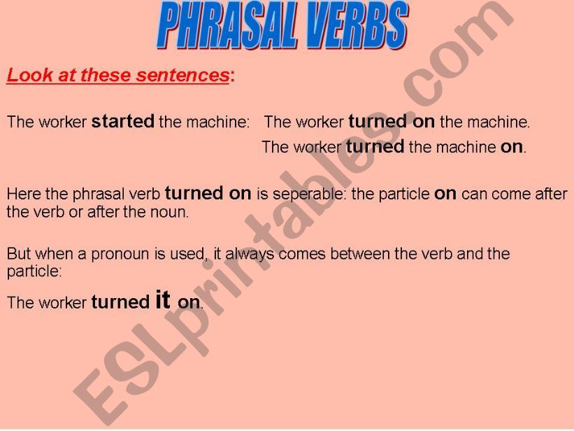 Phrasal verbs powerpoint