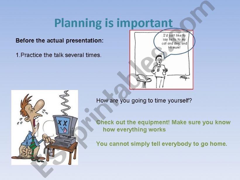 How to give a presentation part two