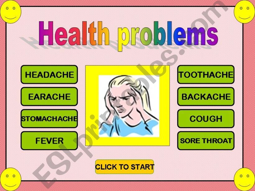 HEALTH PROBLEMS GAME powerpoint
