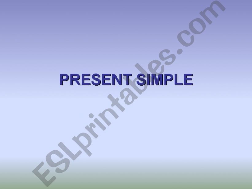 Present simple rules powerpoint