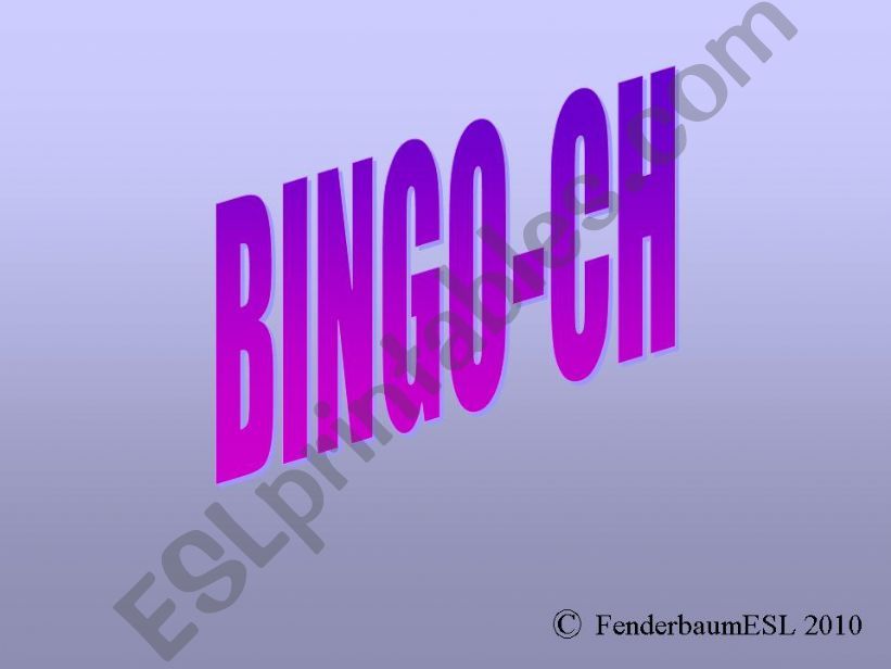 Bingo-ch powerpoint