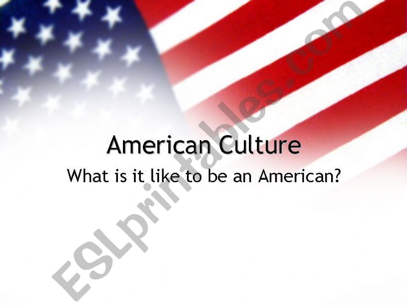 American Culture powerpoint