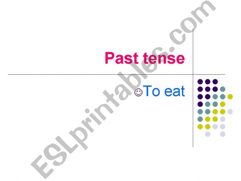 past tense - to eat powerpoint
