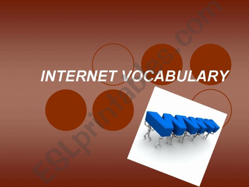 INTERNET VOCABULARY powerpoint