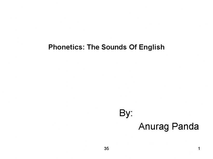 Phonetics powerpoint