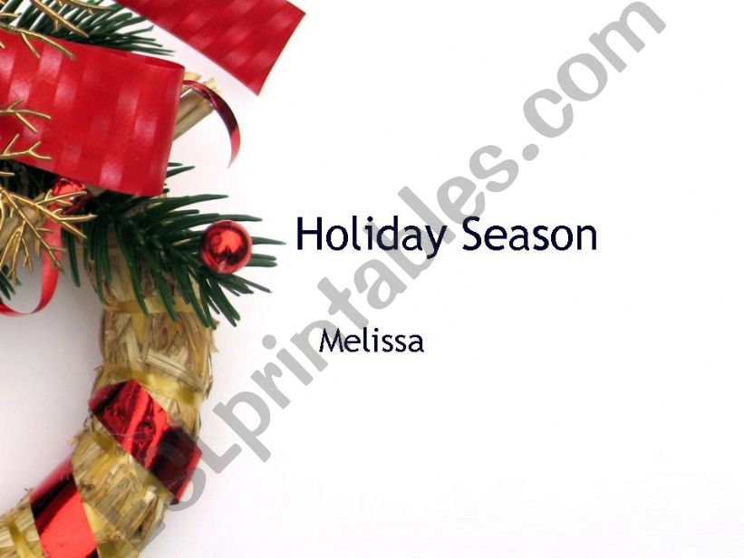Holiday Season powerpoint