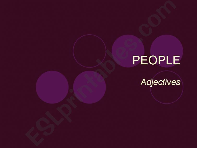 PEOPLE powerpoint