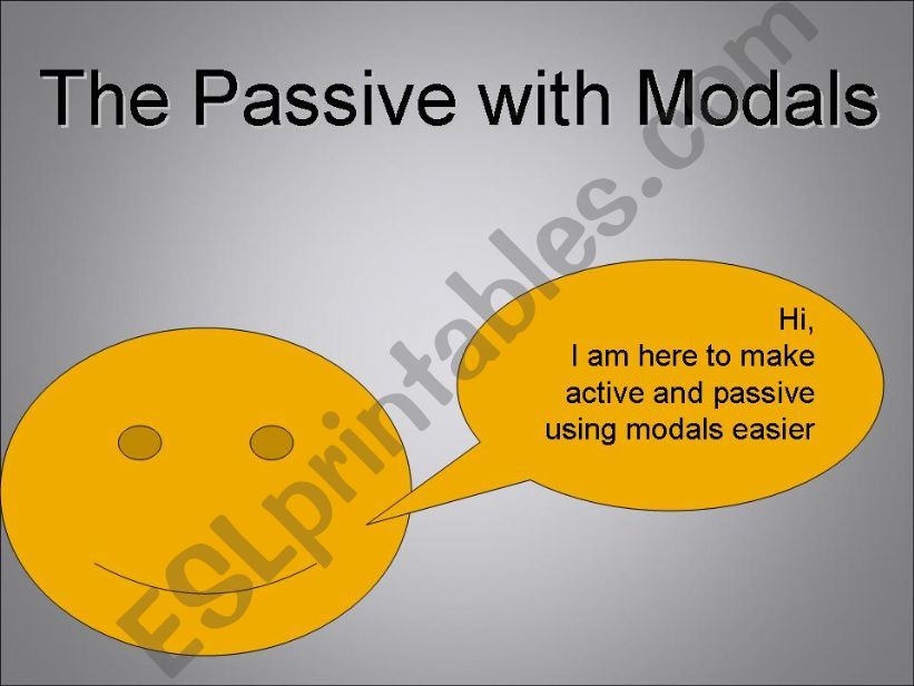 passive using modals powerpoint