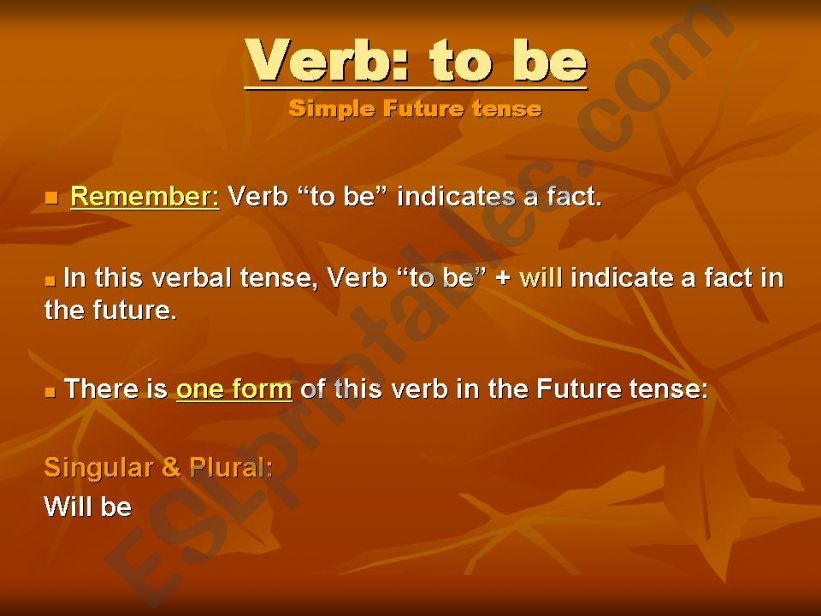 Future Simple - to be & general verbs