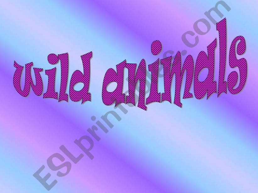 Wild Animals powerpoint