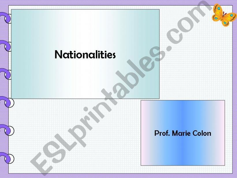 Nationalities powerpoint