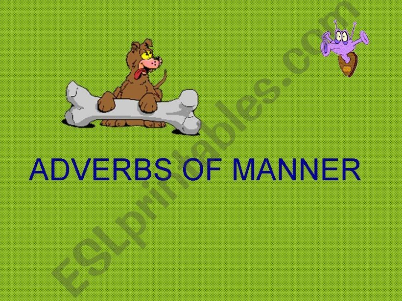 adverbs of manner powerpoint