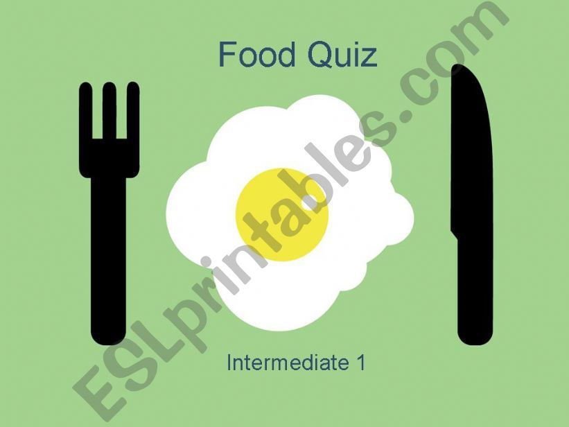 FOOD QUIZ powerpoint